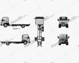 Mitsubishi Fuso Canter (515) Super Low City Cab Fahrgestell LKW mit HD Innenraum 2016 clipart