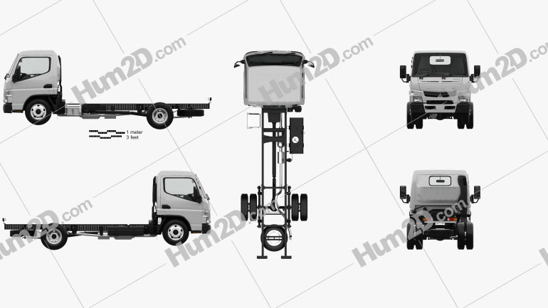 Mitsubishi Fuso Canter (515) Super Low City Cab Chassis Truck with HQ interior 2016 clipart