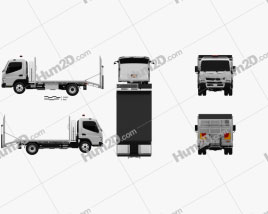 Mitsubishi Fuso Canter (815) Wide Cabina única Tilt Tray Beaver Tail Truck 2016 clipart