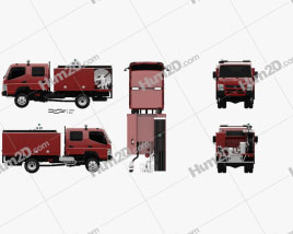 Mitsubishi Fuso Canter (FG) Wide Crew Cab Fire Truck 2016 clipart