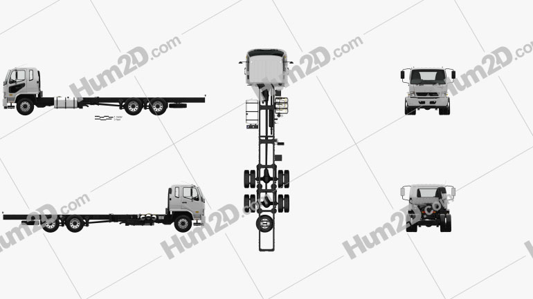 Mitsubishi Fuso Fighter (2427) Chassis Truck with HQ interior 2017 clipart