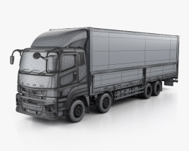 Mitsubishi Fuso Super Great Box Truck 4-axle 2022 clipart