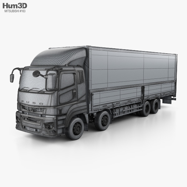 Mitsubishi Fuso Super Great Box Truck 4-axle 2022 clipart