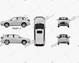 Mitsubishi Outlander PHEV com interior HQ 2018 car clipart