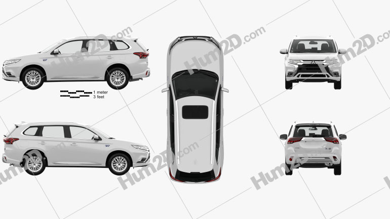 Mitsubishi Outlander PHEV com interior HQ 2018 car clipart
