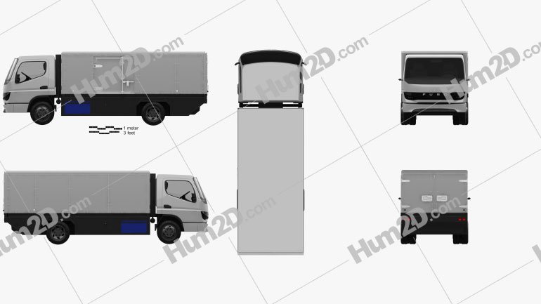 Mitsubishi Fuso Vision F-Cell Truck 2019 Blueprint