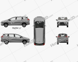 Mitsubishi Xpander with HQ interior 2017 car clipart