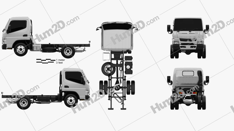Mitsubishi Fuso Canter Superlow City Cab Chassis Truck L1 2016 clipart