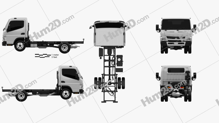 Mitsubishi Fuso Canter Wide Single Cab Chassis Truck L2 2016 PNG Clipart