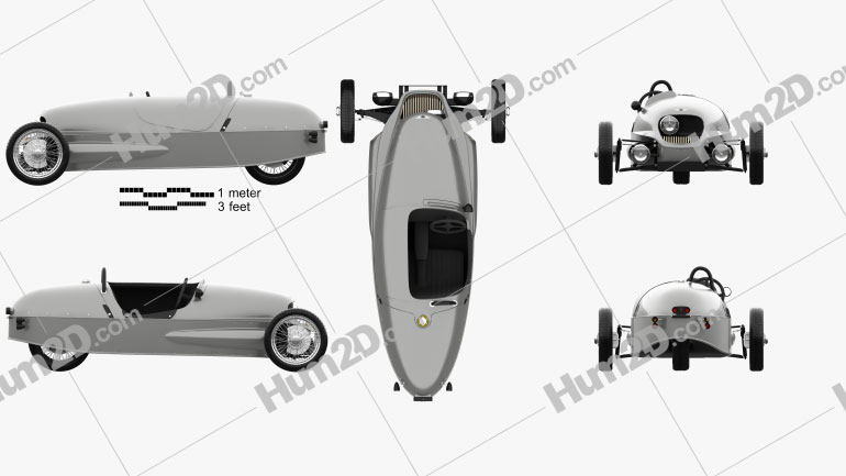 Morgan EV3 2017 car clipart