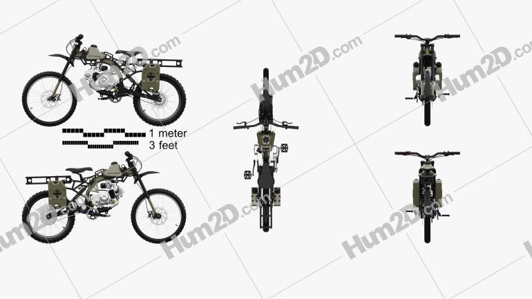 Motoped Survival Bike 2016 Motorcycle clipart