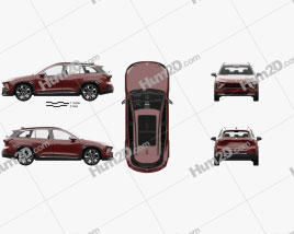 NIO ES6 with HQ interior 2019 car clipart