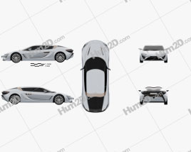 Quant e-Sportlimousine 2014 car clipart