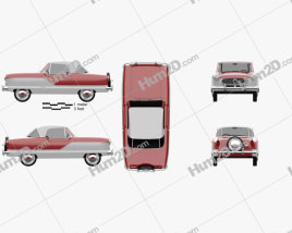 Nash Metropolitan 1956 car clipart