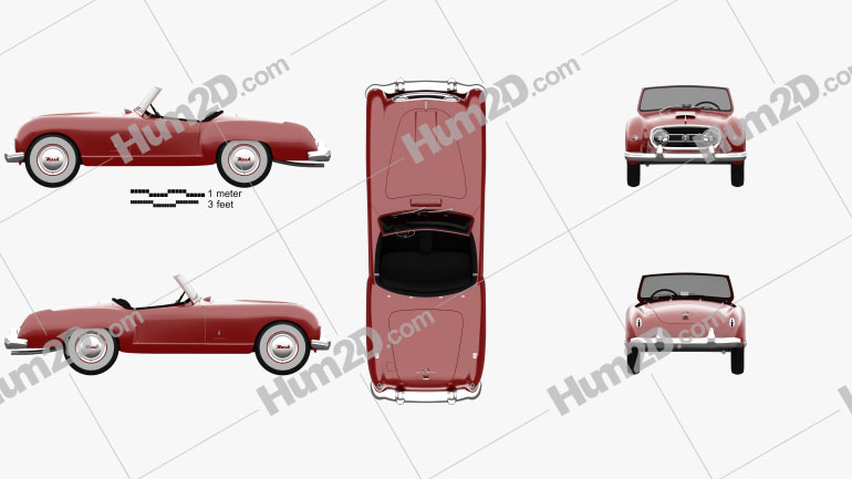 Nash Healey Roadster 1952 Blueprint
