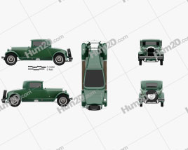 Nash Advanced Six 260 coupe 1927 car clipart