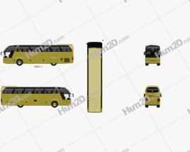 Neoplan Starliner N 516 SHD Bus with HQ interior 1995 clipart