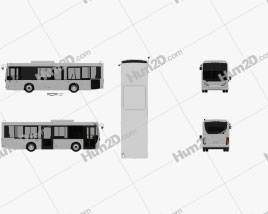 New Flyer MiDi Bus 2016 clipart