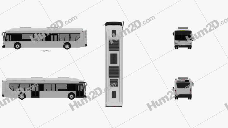 New Flyer Xcelsior Bus 2016 clipart