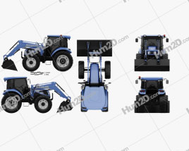 New Holland TD5 Loader Traktor 2017 Traktor clipart