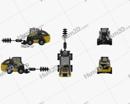 New Holland L225 Skid Steer Auger 2017 Trator clipart