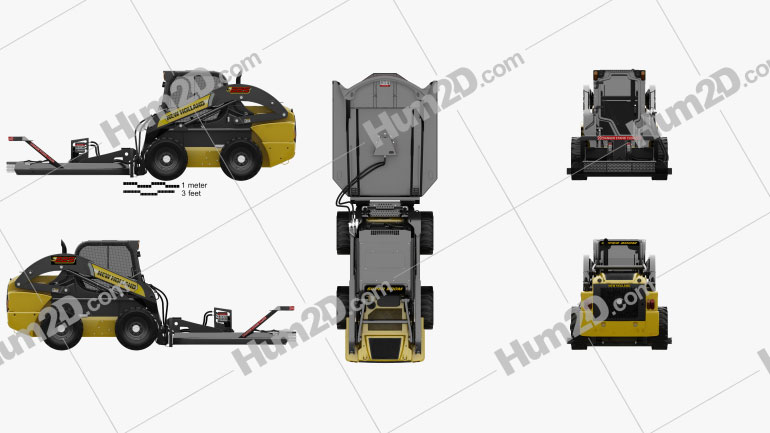 New Holland L225 Skid Steer Brush Cutter 2017 PNG Clipart