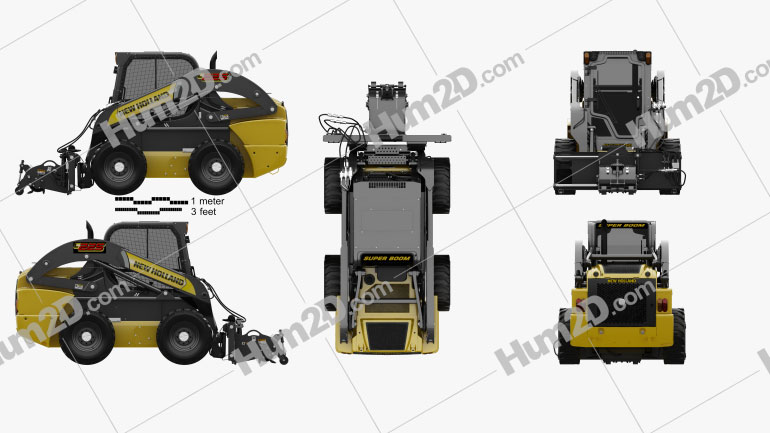 New Holland L225 Skid Steer Cold Planer 2017 Trator clipart
