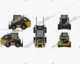 New Holland L225 Skid Steer Fork 2017 Tractor clipart