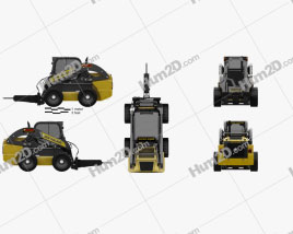 New Holland L225 Skid Steer Hydraulic Breaker 2017 Tractor clipart