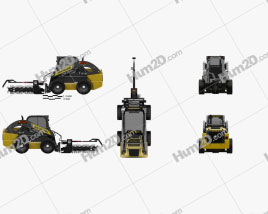 New Holland L225 Skid Steer Trencher 2017 Tractor clipart