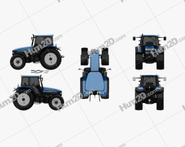 New Holland TM 140 2019 Tractor clipart