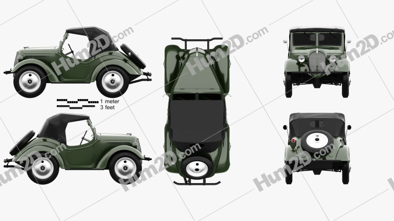 Nihon Nainenki Type 95 Kurogane 1937 car clipart