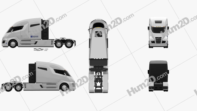 Nikola One Tractor Truck 2016 clipart