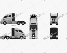 Nikola Two Tractor Truck 2017 clipart