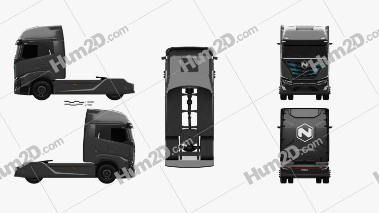 Nikola TRE Tractor Truck 2020 clipart
