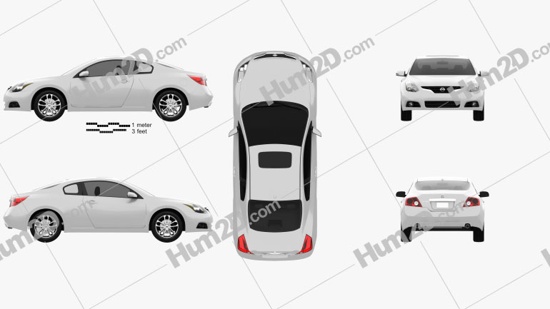 Nissan Altima coupe 2012 car clipart