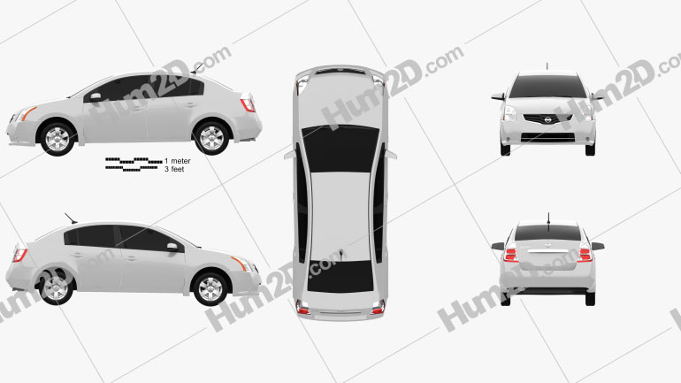 Nissan Sentra 2012 car clipart