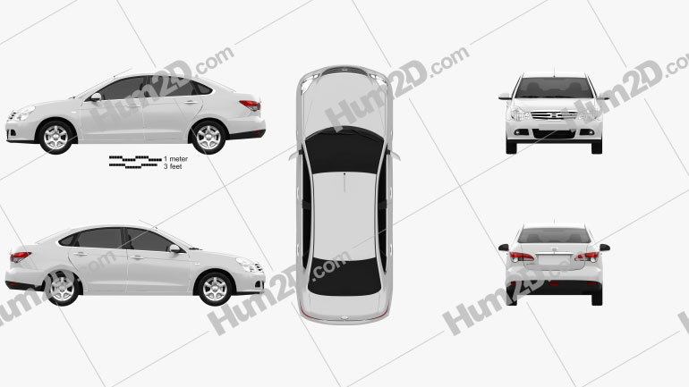 Nissan Almera (Sylphy) 2012 car clipart