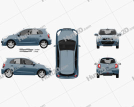 Nissan Micra 2014 car clipart
