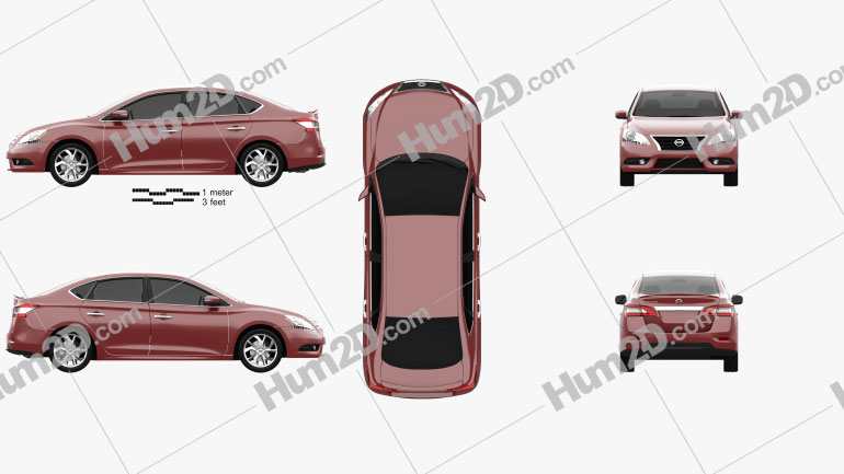 Nissan Pulsar (Sentra) 2014 car clipart