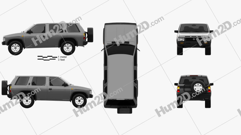 Nissan Terrano (Pathfinder) 1993 car clipart