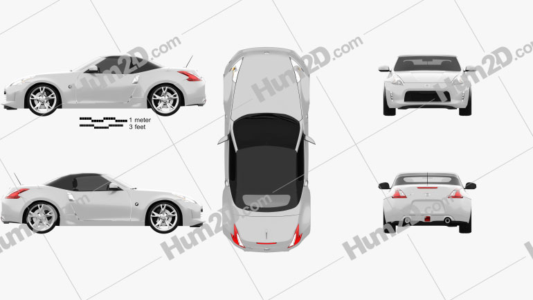 Nissan 370Z roadster 2013 car clipart