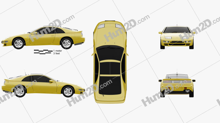 Nissan 300ZX (Z32) 1989 Clipart Image