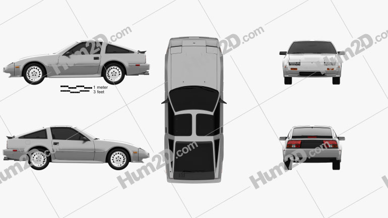 Nissan 300ZX (Z31) Turbo 1983 Clipart Image