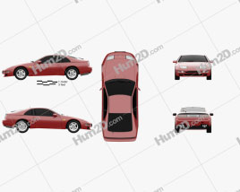Nissan 300ZX (Z32) 2 seater 1989 car clipart