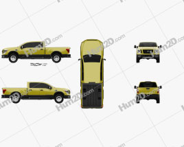 Nissan Titan Crew Cab XD Pro 4X 2016 car clipart