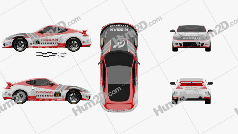 Nissan 370Z Nismo GT Academy 2009 car clipart
