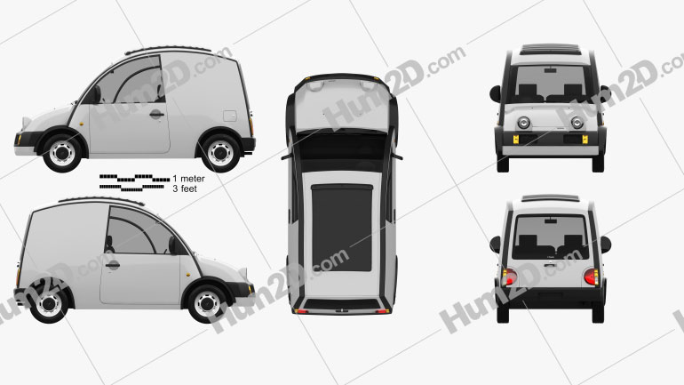 Nissan S-Cargo Canvas Top 1989 Clipart Image