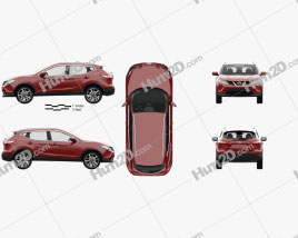 Nissan Qashqai with HQ interior and engine 2014 car clipart