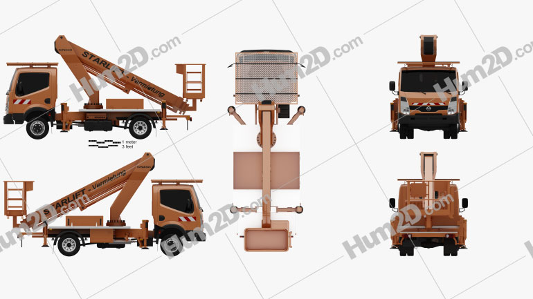 Nissan Cabstar Lift Platform Truck 2006 clipart